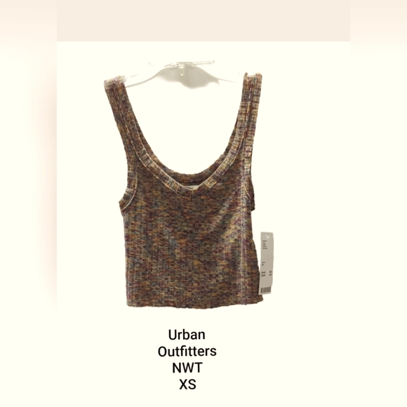 NWT Urban Outfitters Tank Top Cropped Mingle Multi Colors Sz XS - LAST ONE! - Picture 2 of 10
